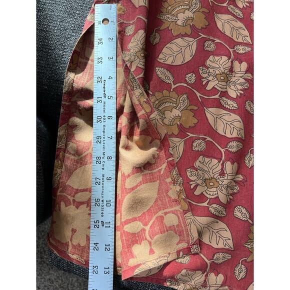 Melange Dress, Orange, Floral, Lightweight, Large, Pockets - Picture 13 of 15